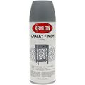 Krylon K04104007 Chalky Finish Spray Paint Anvil Gray 12 Ounce 