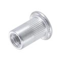M6 Rivet Nuts Aluminium Alloy Knurled Flat Head Threaded Insert 60pcs