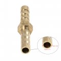 X Autohaux 5mm Brass Barb Hose Fitting Straight Union Connector For Air Water Gas Oil 5pcs