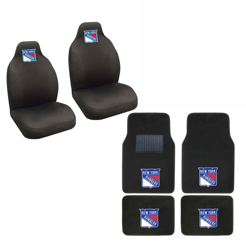 Mb Wheels Nhl Rangers Seat Cover And Floor Mat Wow Logo On Front Rear Auto Liner Universal Fit High Back Promptly Display