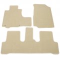 Ikon Motorsports Floor Mats For 2007-2011 Honda Cr-v Factory Fitment Beige Nylon Front Rear Car Liner Carpets Replacement 3pcs 