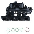 A-premium Engine Intake Manifold Assembly With Gasket Fits For 4cyl 1 6l Compatible Ford Fiesta 2011 2012 2013 2014
