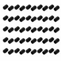 50pcs 8mm Inner Dia Pvc Flexible Vinyl End Cap Screw Thread Protector Black 