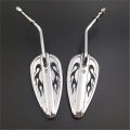 Httmt Buring Flame Furious Mirror Race Compatible With H-d Sportster Dyna Touring Softail Glide