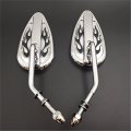 Httmt Buring Flame Furious Mirror Race Compatible With H-d Sportster Dyna Touring Softail Glide