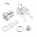 Uxcell Cam Lock 1 Cylinder Long Cabinet Locks With No Fits On 5 8 Max Thickness Panel Keyed Different Zinc Alloy Secure File
