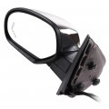 Ocpty Black Left Side Mirror Fit For 2007-2013 Chevy Silverado 1500 Metallic Finish Glass Manual Folding Heated Memory Turn