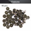 Mromax 40pcs Upholstery Nails Tacks 43 Head Dia Iron Vintage Style Metal Round Thumb Push Pins 0 67 Height For Furniture