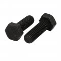 Uxcell 2pcs M12x35mm Thread 12 9 Grade External Hex Head Left Hand Screw Bolt Black