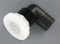 Boat Parts Elbow Drain W Removable Screen 1-1 2 Hose Barb 