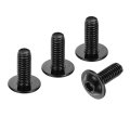 100pcs M4-0 7x10mm Flanged Button Head Socket Cap Screws 304 Stainless Steel Drive Fasteners Bolts Fully Thread Machine Black 