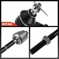 A-premium Set Of 4 Front Inner Outer Tie Rod End Kit Compatible With Hyundai Elantra 2001-2006 Tiburon 2003-2008 Kia Spectra