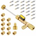 Valve Core Remover Installer Tool With Dual Size Sae 1 4 And 5 16 Port 20 Cores Teflon Seal 10 Brass Nuts For R22 R12 R407 R410 