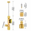Valve Core Remover Installer Tool With Dual Size Sae 1 4 And 5 16 Port 20 Cores Teflon Seal 10 Brass Nuts For R22 R12 R407 R410