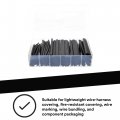 3m Heat Shrink Tubing Fp-301-black Assorted Black Kit 1 With 102 Tubes