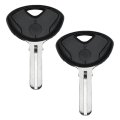 Cicitree 2x Uncut Blank Black Transponder Ignition Key Blade Shell Fob Compatible For Bmw Motorcycle F650 F800 F650g F800g