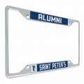 Saint Peter S University Peacocks Metal License Plate Frame For Car Officially Licensed Alumni Zinc Alloy Standard Size 6 25 In 