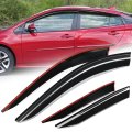 Auto Dynasty Window Visors For 2016-2022 Toyota Prius 4pcs Front Left Right Tape-on Deflectors Rain Guards Sun Wind Air Side 