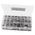 700 Piece Stainless Steel 304 Screw And Nut Assortment Kit Rust Proof Machine Screws Flat Washers Phillips Pan Head Sizes 4 40 