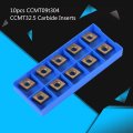Carbide Inserts Pack Of 10 Cnc Tips Blade Cutter For Lathe Turning Tool Supplied In Upractical And Convenient Storage Box