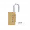 Uxcell 4 Digit Combination Padlock Brass Locks 5mm Shackle Diameter 2pcs For Gym Locker Fence Suitcase Travel Outdoor