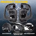 Hecasa Fog Lights Lamps Compatible With 2009-2018 Dodge Ram 1500 2500 3500 Replace For 55372735aa 55372734aa 55372735ab