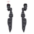 Httmt- Black 1 25 Front Engine Guard Short Adjustable Peg Mounting Kit Stiletto Shape Foot Footrest F Sportster 883 1200 Street