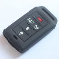 Kcpros 2pcs Rubber Silicone 5 Buttons Smart Key Fob Cover Case Skin Protector Keyless With Keychain For Jeep Grand Cherokee
