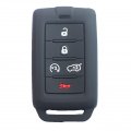 Kcpros 2pcs Rubber Silicone 5 Buttons Smart Key Fob Cover Case Skin Protector Keyless With Keychain For Jeep Grand Cherokee