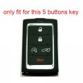 Kcpros 2pcs Rubber Silicone 5 Buttons Smart Key Fob Cover Case Skin Protector Keyless With Keychain For Jeep Grand Cherokee