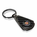 Ipick Image For Cadillac Logo Real Black Carbon Fiber Gunmetal Teardrop Key Chain Keychain Official Licensed