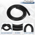 X Autohaux 1 Set Silicone Vacuum Tubing Hose 1m 9mm Id Engine Automotive Line Black