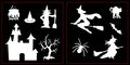 Auto Vynamics Stickerpack-witchset01-20-gwhi Gloss White Vinyl Detailed Witches Witchcraft Sticker Pack Multiple Witch Designs 