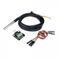 Ds18b20 Digital Waterproof Temperature Sensor Module Kit Stainless Steel Probe For Arduino Pluggable Terminal Adapter 1m Cable