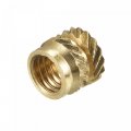 Uxcell Knurled Insert Nut M5 X 6mm L 7mm Od Female Thread Brass Embedding 30 Pcs
