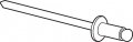 Prime-line Mp10842 Blind Rivets In X 4 Wide Dome Head 1 8 Grip Range Rustproof 50 Pack