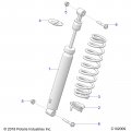Polaris Atv Compression Spring Medium Gloss Black Genuine Oem Part 7043708-067 Qty 1
