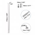 Uxcell 36pcs Silver Tone 4mm Thread Dia 170mm Length Motorcycle Wheel Spokes Protector With Nipples Metal Rims Cover
