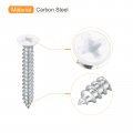 Uxcell St3 5x25mm White Screws Self Tapping 25pcs Flat Head Phillips Wood For Woodworking