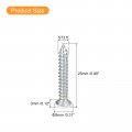 Uxcell St3 5x25mm White Screws Self Tapping 25pcs Flat Head Phillips Wood For Woodworking
