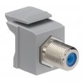 Leviton 41084-fgf Quickport F-type Adapter Nickel-plated Grey Gray 