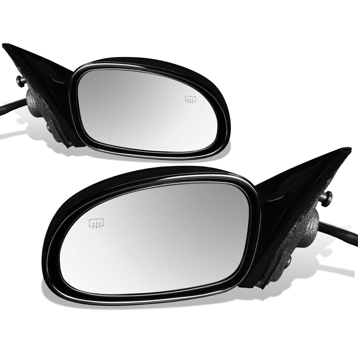 Pair Powered Heated Side View Door Mirrors For Chrysler Concorde Lhs 1993-1997 Dodge Intrepid Eagle Vision Black Paintable