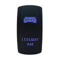 Cllena Car Toggle Switch Laser Blue Led Rocker 5 Pins For Motor Boatled Light Bar 