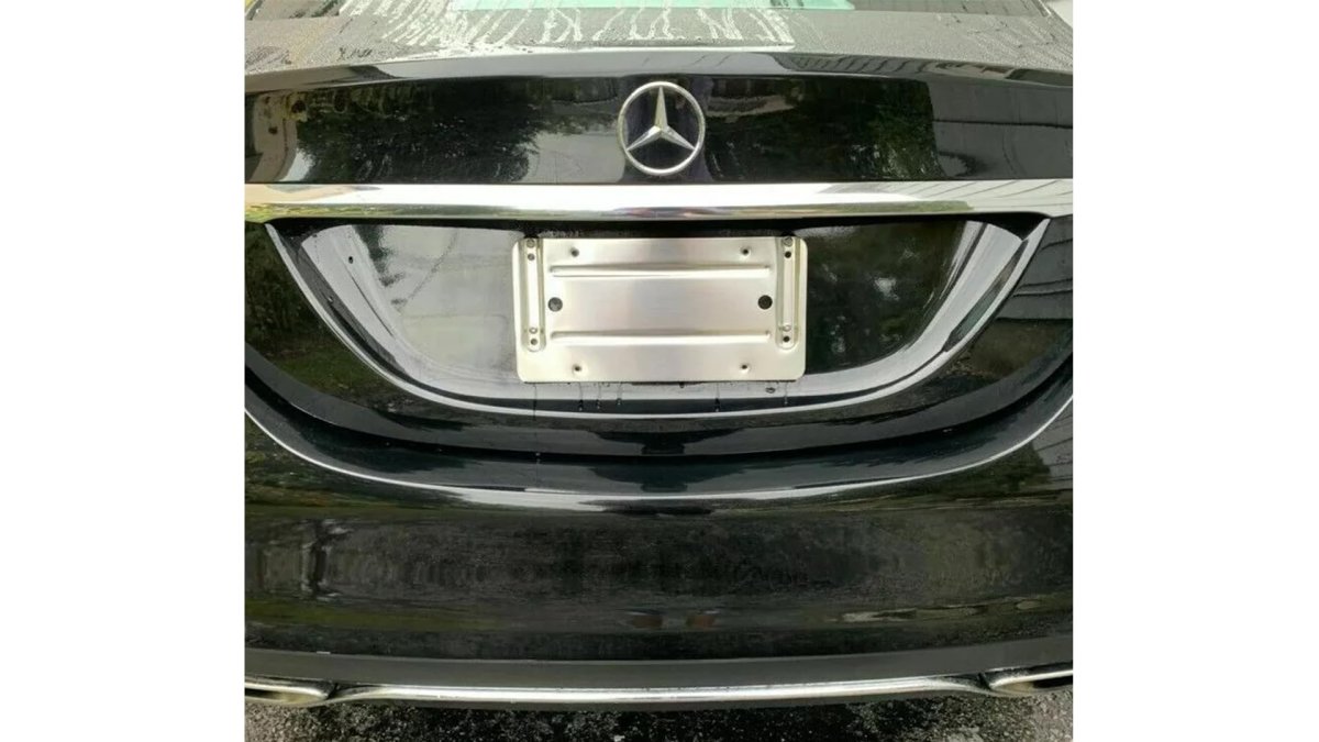 Rear License Plate Bracket For Mercedes Benz Amg Gt And Sls 2011 2025 Stainless Steel Tag Holder Set With 8 Screw Bolts 6 In X