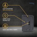 Rv Usb Charger Outlet Two Ports With Led Indicator 9-16v Input 5v Output 2 4 Amp Rectangular Black Rp-1982