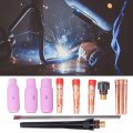 Tig Welding Kit Tungsten Collet Cup Cap Needle 040in 3 32in Set Accessories For 17 18 26 Torch 14pcs