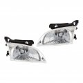 2000 2001 2002 Chevy Cavalier Headlight Assembly Pair Driver And Passenger Side W Bulbs Replaces Gm2502202 Gm2503202 
