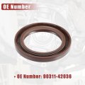 Uxcell Engine Crankshaft Seal No 90311-42036 For Toyota Tundra 2005-2021 Avalon 2005-2018 Rubber Brown