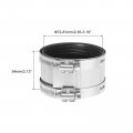 Uxcell Flexible Pipe Coupling 72-81mm Connector With Stainless Steel Hose Clamps Repair Clamp For Plastic And Metal Pipes
