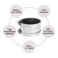 Uxcell Flexible Pipe Coupling 72-81mm Connector With Stainless Steel Hose Clamps Repair Clamp For Plastic And Metal Pipes